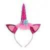 Horquilla infantil europea y americana accesorios para el cabello accesorios para el cabello de bebé tocado diadema de unicornio horquilla para fiesta navideña diadema de unicornio