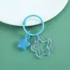 Anillo de libro con colgante de llavero de estrella de cinco puntas de acrílico dulce estilo coreano, accesorio de decoración de cuenta para muñeca de juguete DIY