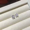 Pendientes Brillantes para Mujer, Pendientes de Circonita Brillantes, Pendientes de Moda Personalizados, Joyería de Circonita de Cinco Garras, Fábrica de Pendientes de Estrella