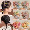 Coloridos pasadores de pelo de pulgar estilo coreano para niños y niñas, lindas diademas, dulces cordones para el pelo de niños, gomas elásticas de alta elasticidad, accesorios para el pelo
