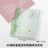 Capa Premium para Caderno de Folhas Soltas, Transparente e Fresca em PVC com Duplo Fecho, Porta-Cartões para Planner A5 com Capas Coloridas Substituíveis