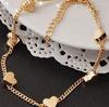 Pulseira simples e meticulosa múltipla estrela de cinco pontas amor joias europeias e americanas moda pulseira de coração de pêssego venda direta de fábrica E032