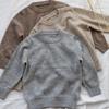 Tejidos de Lana para Niños Otoño e Invierno Estilo Coreano Suéteres de Punto para Niños y Niñas Bebé Cuello Redondo Color Sólido Prendas de Punto Interiores