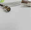 Ensamblaje de cable coaxial de 75 ohmios RF plata de alta pureza TV Ultra HD macho TV macho curvo Cable
