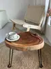 Mesa de Centro Plegable de Madera Maciza, Mesa Pequeña Simple para Balcón Exterior, Mesa Baja Tatami para Sala de Estar, Mesa de Centro para Balcón