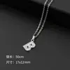 Moderna Cadena Nueva de Acero Inoxidable con Letra Inglesa, Joyería, Cadena para Clavícula con Incrustaciones de Diamante, Cadena para Suéter, Colgante para Mujer con Cadena, Cadena para el Cuello