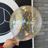 Fita de papel alumínio de 12 polegadas lantejoulas balão de látex balão transparente cheio de confete decoração de festa de aniversário balão de cena