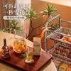 Carrito estrecho multi-funcional estilo vintage para snacks, canasta de cocina multi-capa para frutas y verduras, estante de almacenamiento móvil