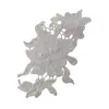 Aplique bordado em seda de leite, solúvel em água, floral tridimensional vazado para vestidos de noiva, Hanfu e acessórios decorativos para a pala traseira