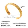 Jingqiao design transfronteiriço em aço titânio sentido 18k ouro aço inoxidável pulseira lisa padrão martelado pulseira aberta joias de nicho de luxo leve