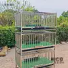 Jaulas de Acero Inoxidable de Tres y Dos Niveles para Pollos, Patos, Conejos y Palomas, Adecuadas para Uso Doméstico y al Aire Libre, Impermeables Multicapa