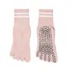 Calcetines de Yoga de Cinco Dedos Antideslizantes Profesionales para Mujer Verano Pilates Entrenamiento Deportes de Interior Media Pantorrilla Fitness Dedos Separados Largos