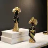 Adorno de Diosa Elegante Dorado Creativo Nórdico de Resina Modelo de Diseñador para Hogar Sala de Estar, Comedor, Cafetería, Bar