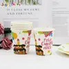 Copo de Papel Descartável Colorido Amazon 9 oz Festa de Aniversário Festa de Feriado Infantil Suprimentos Copo de Papel 250ml