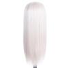 Peluca de moda europea y americana nueva para mujer, peluca de fibra química de pelo largo liso blanco y rojo neto, peluca de fábrica en stock al por mayor