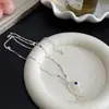 Collar Colgante Corazón de Pez de Nácar Natural Circonita para Mujer Diseño de Nicho Diario Pendientes Colgantes Mejores Amigas Estudiantes