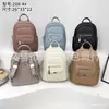 Mochila Nueva de Cuero Suave PU para Dama Antirrobo Ligera Coreana Gran Capacidad Bolsa de Viaje Transfronteriza Comercio Exterior Al por Mayor Bolsa para Mujer