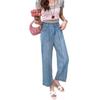 Tamanho Grande Feminino Verão 2025 Novo 100,00kg menina cheinha Casual Emagrecedor Magro Jeans Calça Reta 7215