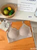Novo Sutiã Lift-Up Sem Costura com Estampa Floral, Camisola Confortável com Letras e Sutiã Tomara-que-caia para Meninas