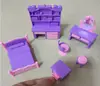 Casa de muñecas de princesa casa de muñecas juguete divertido combinación juguete de simulación muebles pequeños regalo de cumpleaños para niña juguete de montaje cama