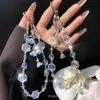Colgante de Borla de Lirio del Valle para Teléfono Llavero Fresco Moda para Mujer Versátil Flor Tridimensional Cordón Cadena para Teléfono
