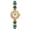 Pulseira Relógio Colorida Goldie Middle Antiga Luxo Leve Alto Padrão Nicho Alto Padrão Corrente de Pedra Olho de Gato Relógio de Quartzo