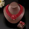 Conjunto de joias multicamadas de pérolas transfronteiriço para mulheres, design criativo estilo ins europeu e americano, gargantilha gola V, pulseira, colar, brincos