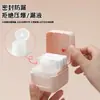 Caixa portátil 2 em 1 para remover maquiagem de viagem, caixa portátil multifuncional para armazenamento de discos de algodão, caixa dispensadora de removedor de maquiagem para viagem