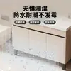 Conjunto de mueble de baño de aluminio tipo panal de pie con lavabo cerámico integrado, lavabo, mueble tocador y mueble espejo