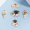 Acessórios para joias DIY liga gota de óleo temporada de formatura exame chapéu de formando pingente colar pingente Acessórios para joias coreanas