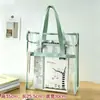 Bolsa de documentos portátil de PVC transparente para exámenes, específicamente para estudiantes de secundaria y preparatoria, A4 impermeable, cremallera sin metal, almacenamiento de papelería