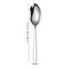 Elegante Juego de Cubiertos de Acero Inoxidable Serie 304 Cuchillo para Bistec Tenedor Cuchara Hotel Hogar Cuchara de Postre Tenedor de Fruta