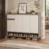 Armário de sapatos integrado com sapateira, sem necessidade de perfuração, para uso doméstico, armário de entrada, prateleira de armazenamento, organizador de sapatos, disponível para dropshipping