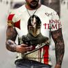 Moda de Verano Templario Camiseta de Hombre Impresa en 3D Street Harajuku