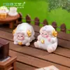 Terrario de musgo, granja temática en miniatura creativa, adorables ovejitas, decoraciones de paisajismo DIY, adornos de escritorio en miniatura