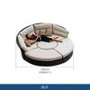 Cama de Rattan Nórdica para Exterior Sofá Redondo Preguiçoso Varanda Externa Pousada Celebridade da Internet Criativa Mobiliário para Piscina e Praia