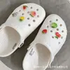 Pingentes de sapato 3D em formato de fruta: designs de morango, pêssego, melancia, maçã e cereja. Faça você mesmo, decorações de sapato removíveis, acessórios fofos