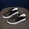 Pantuflas de Suela Gruesa para Uso en Exteriores, Nuevo Estilo Verano 2026, Medias Pantuflas Cerradas con Plataforma de Pedrería, Zapatos Casuales Transpirables para Mujer