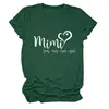 Amazon Ebay Estación Independiente Camiseta Cómoda y Versátil para Mujer Mimi Pray Hug Love Cuello Redondo Manga Corta