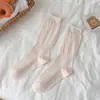 Calcetines Finos de Media Pantorrilla para Mujer de Primavera y Verano, Estilo Coreano Ins Estilo Ballet Calcetines de Algodón, Calcetines Largos Sin Costuras para Mujer