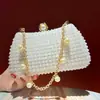 Bolsa de corrente de temperamento fashion nova bolsa de mão com decoração de contas bolsa de mão para festas sociais noturnas banquete bolsa transversal