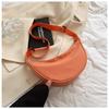 Bolsa transversal de nylon multicolorida feminina, bolsa tipo bolinho de massa da moda, leve, estilo esportivo, pequena bolsa de ombro com axila