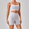 Amazon Novo Europeu e Americano Nu Apertado Esportes Ao Ar Livre Roupa Interior Feminina Fina Alça de Ombro Cor Contraste terno Sling Yoga Wear
