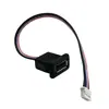 Enchufe Hembra Usb2.0 Soldadura por Presión Directa Puerto de Carga Lámpara de Escritorio para Juguetes Instrumento de Precisión Enchufe de Carga con Cable a Conector de Puerto