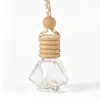 Botella de Perfume de Vidrio para Coche con Cordón Transparente, Botella de Aromaterapia para la Ventilación del Aire Acondicionado del Coche, Botella de Relleno de Perfume Vacía