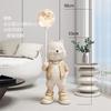 Adornos creativos de oso para el suelo de la sala de estar, gran dormitorio, mueble de TV, sofá, luz lateral, luz de lujo, regalo de inauguración de la casa
