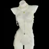 Vestido Longo Clássico de Pérola Falsa Pingente de Coração Amoroso Acessórios de Cristal Artificial Corrente Corporal para Festa de Banquete Feminina