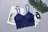 Top Tubinho de Renda Costas Abertas Tamanho Grande para Mulheres com Bojo, Anti-Exposição, Camisola Lingerie Estilo Francês