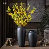 Vaso de Cerâmica Holly Salgueiro da Neve Salgueiro Prateado Diâmetro Grande Planta Verde Simples Mesa de Jantar Ajuste de Água Arranjo de Flores Enfeites