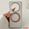 Adecuado para Funda de Teléfono Móvil Magicv6, Protección Magnética del Eje Central, Soporte Giratorio, Funda Dura Plegable, Funda para Coche Anticaídas